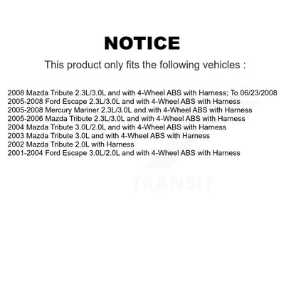 Wheel Bearing ABS Sensor Front Kit For Ford Escape Mazda Tribute Mercury Mariner