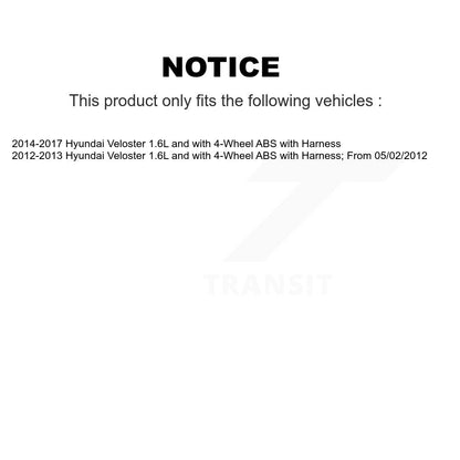 Wheel Bearing & ABS Sensor Front Kit For Hyundai Veloster 1.6L with 4-Wheel