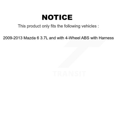 Wheel Bearing & Sensor Front Kit For Mazda 6 3.7L with 4-Wheel ABS Harness