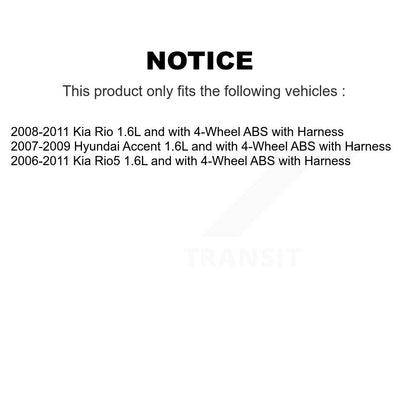 Wheel Bearing ABS Sensor Front Kit For Hyundai Accent Kia Rio5 Rio with Harness