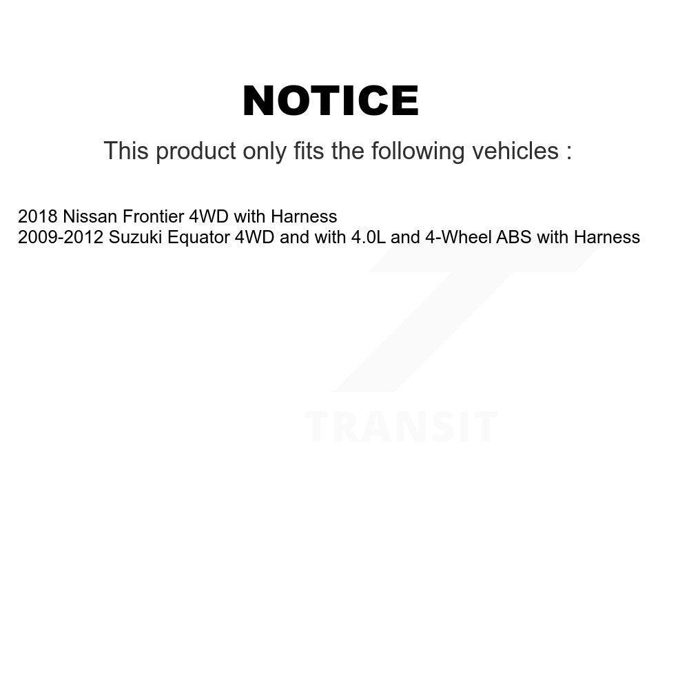 Wheel Hub Bearing Extra ABS Sensor Front Kit For Nissan Frontier Suzuki Equator