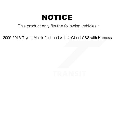 Wheel Bearing & ABS Sensor Front Kit For Toyota Matrix Pontiac Vibe with Harness