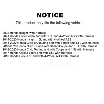 Wheel Bearing And ABS Sensor Front Kit For Honda Civic Insight