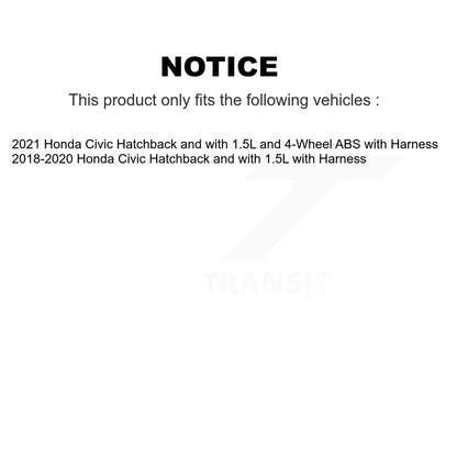 Wheel Bearing And ABS Sensor Front Kit For Honda Civic with Harness