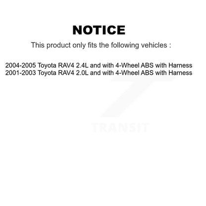 Wheel Bearing And ABS Sensor Front Kit For Toyota RAV4 with Harness