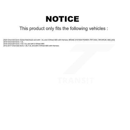 Wheel Bearing And ABS Sensor Front Kit For Chevrolet Sonic