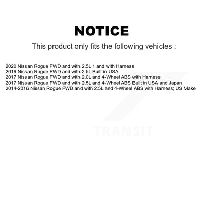 Wheel Hub Bearing And ABS Sensor Front Rear Kit For Nissan Rogue