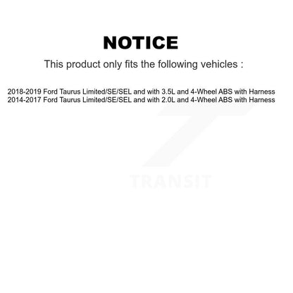 Wheel Hub Bearing And ABS Sensor Front Rear Kit For Ford Taurus with Harness