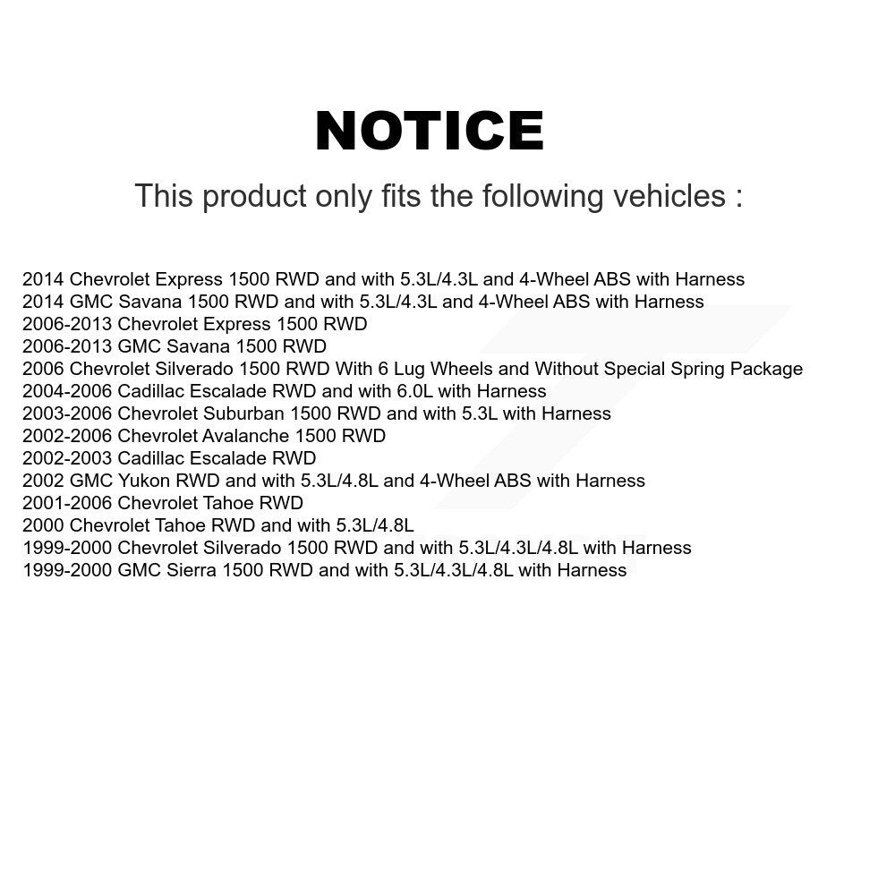 Wheel Hub Bearing Extra Sensor Front Kit For Chevrolet Silverado 1500 GMC Sierra