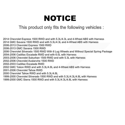 Wheel Hub Bearing Extra Sensor Front Kit For Chevrolet Silverado 1500 GMC Sierra