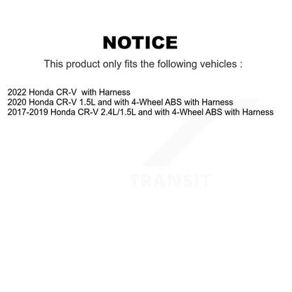 Wheel Bearing And ABS Sensor Front Kit For Honda CR-V with Harness
