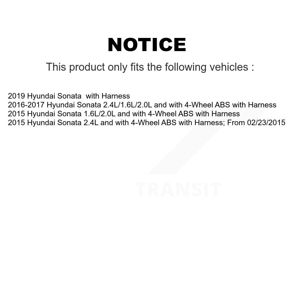 Wheel Hub Bearing And ABS Sensor Front Kit For Hyundai Sonata
