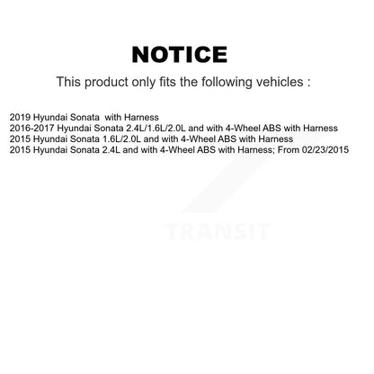 Wheel Hub Bearing And ABS Sensor Front Kit For Hyundai Sonata