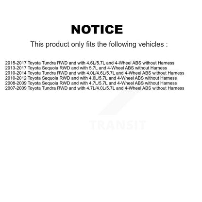 Wheel Hub Bearing ABS Sensor Front Kit For Toyota Tundra Sequoia without Harness