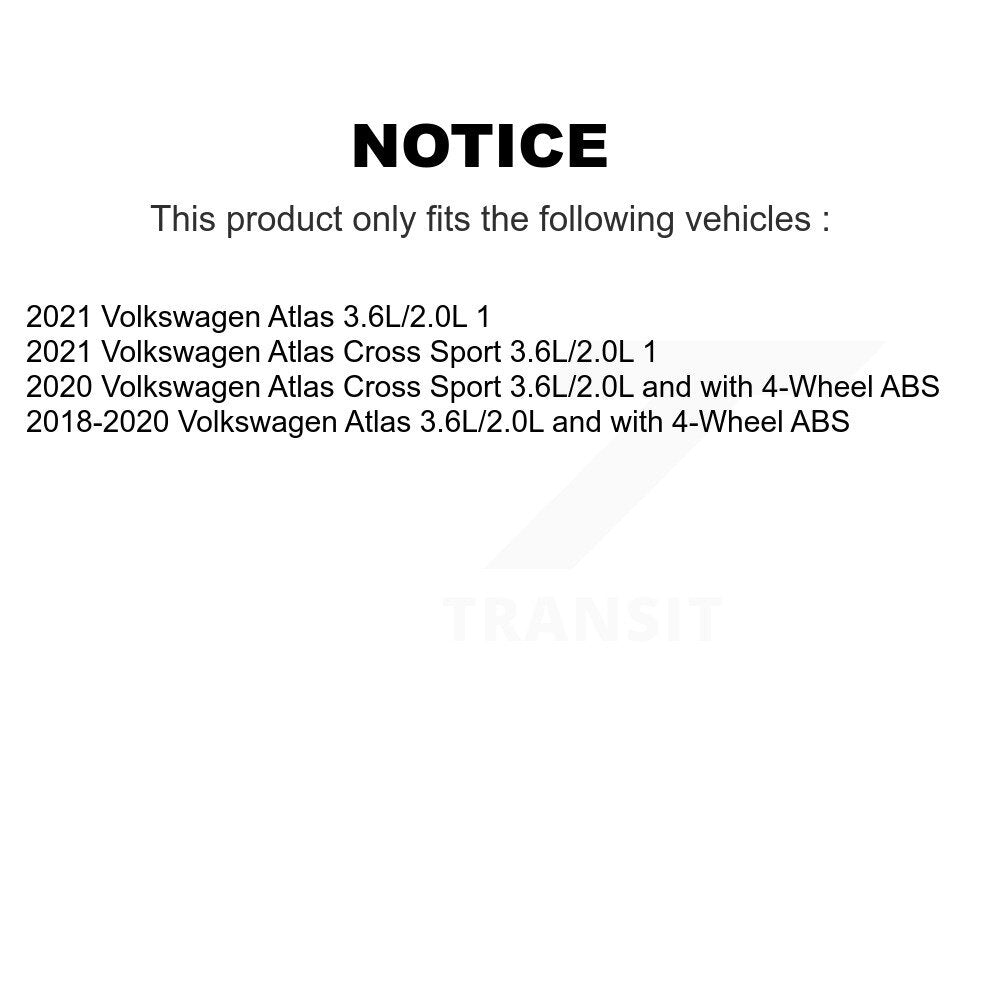 Wheel Hub Bearing And ABS Sensor Front Kit For Volkswagen Atlas Cross Sport