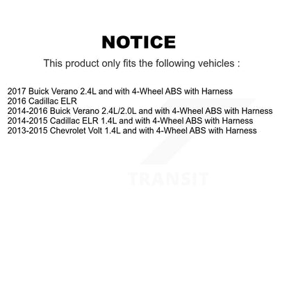 Wheel Hub Bearing & Sensor Rear Kit For Buick Verano Chevrolet Volt Cadillac ELR