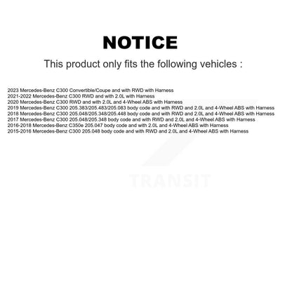 Wheel Hub Bearing ABS Sensor Front Kit For Mercedes-Benz C300 C350e with Harness