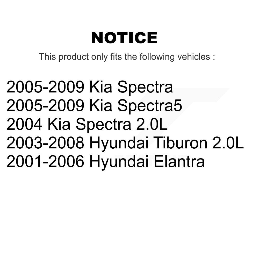 Wheel Bearing And Tie Rod End Front Kit For Hyundai Elantra Kia Spectra Tiburon