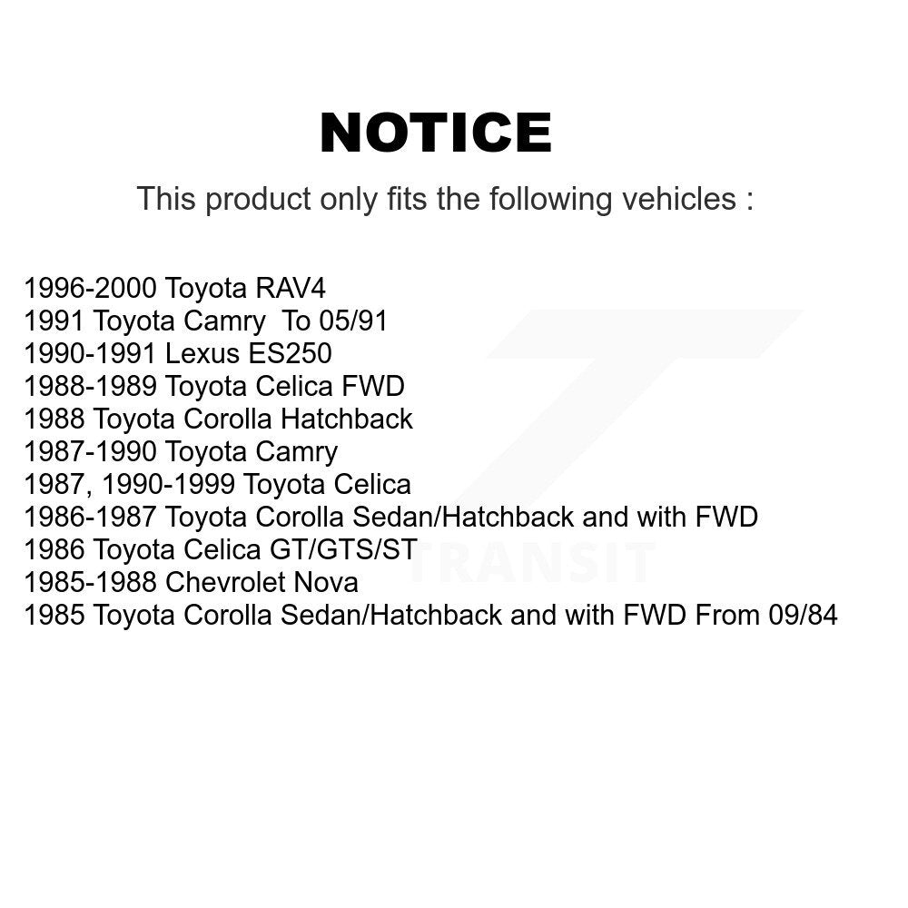 Wheel Bearing & Tie Rod End Front Kit For Toyota RAV4 Celica Camry Corolla Nova