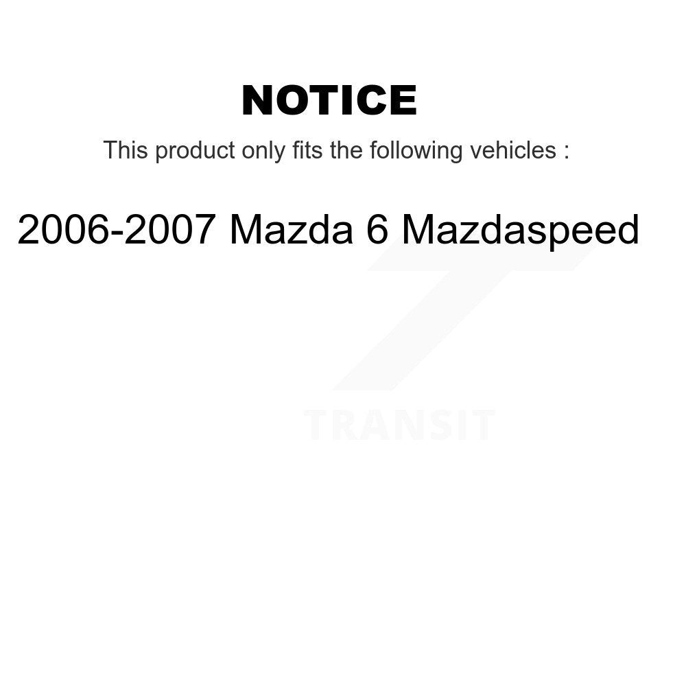 Wheel Bearing And Tie Rod End Front Kit For 2006-2007 Mazda 6 Mazdaspeed