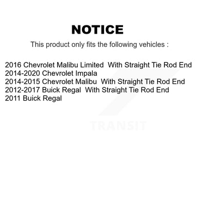 Wheel Bearing & Tie Rod End Front Kit For Chevrolet Buick Malibu Impala LaCrosse