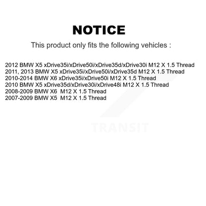Wheel Bearing And Tie Rod End Front Kit For BMW X5 X6 M12 X 1.5 Thread