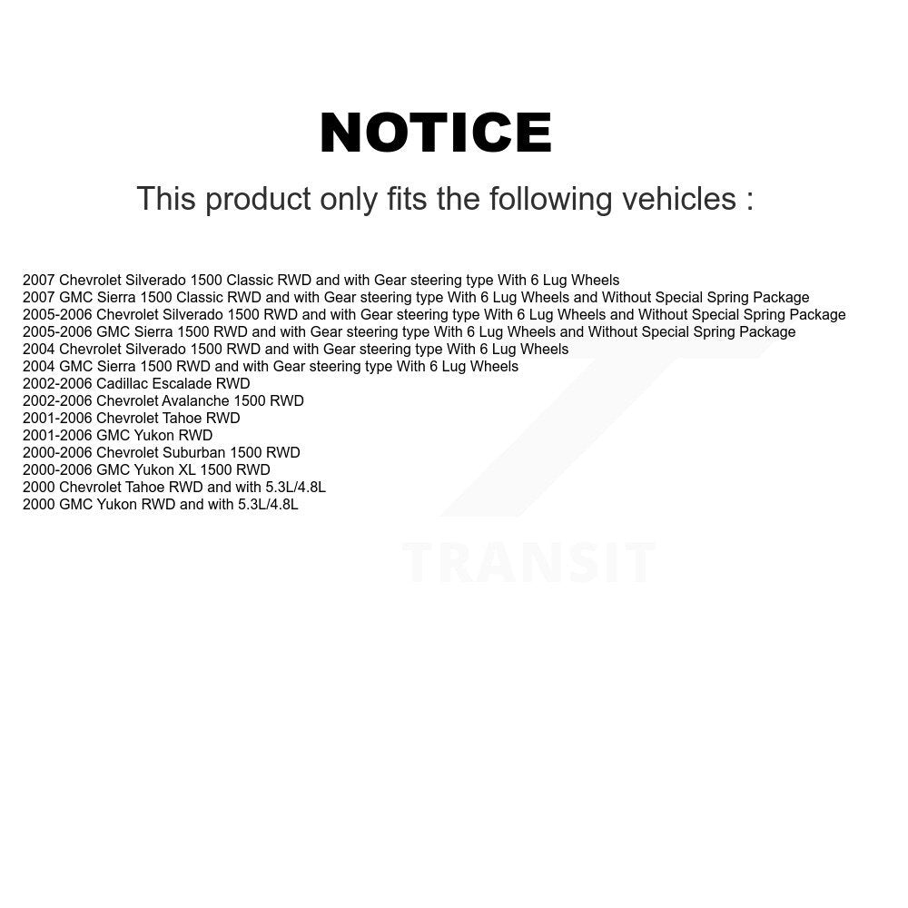Wheel Bearing & Tie Rod End Front Kit For Chevrolet GMC Silverado 1500 Sierra XL
