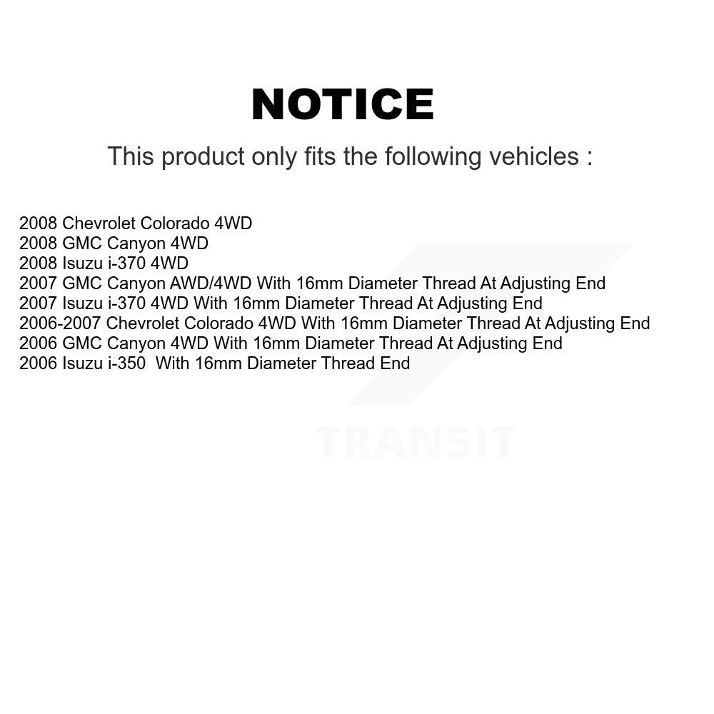 Wheel Bearing And Tie Rod End Front Kit For Chevrolet Colorado GMC Canyon Isuzu