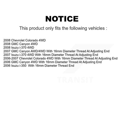 Wheel Bearing And Tie Rod End Front Kit For Chevrolet Colorado GMC Canyon Isuzu