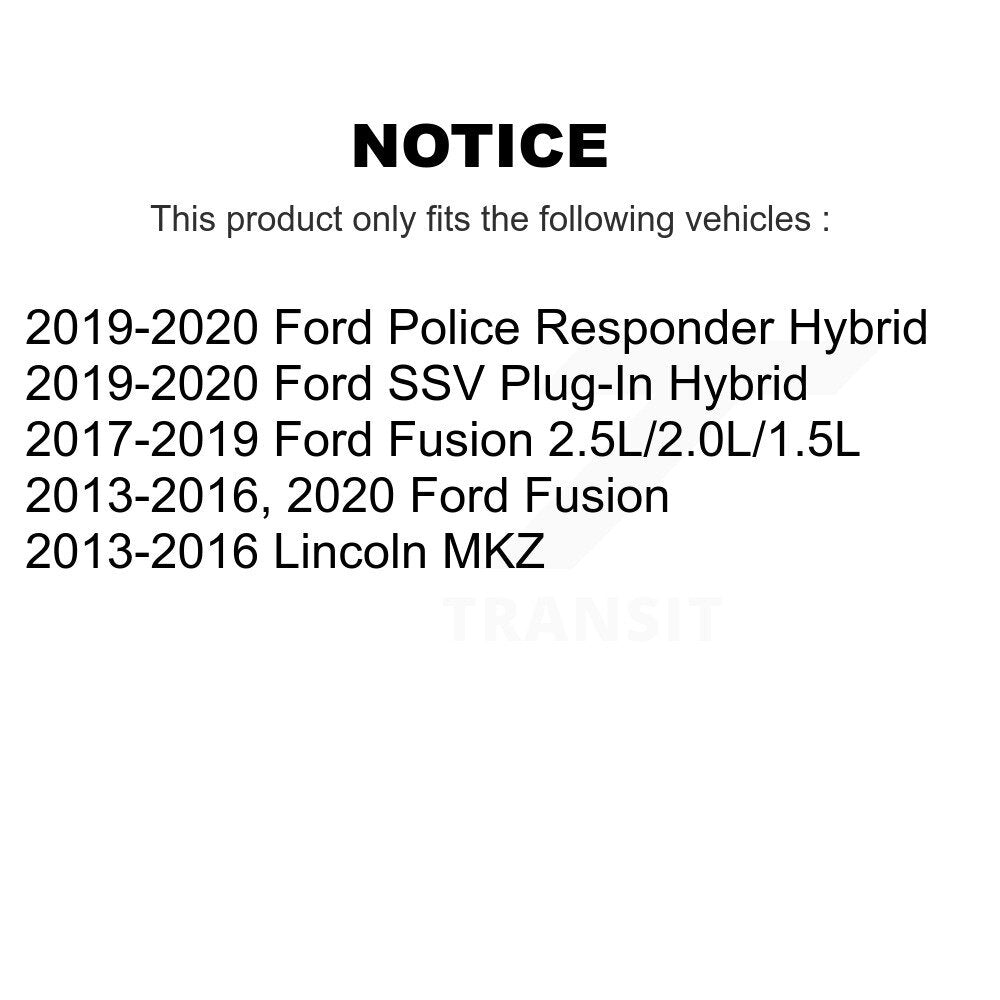 Wheel Bearing Tie Rod End Front Kit For Ford Fusion Lincoln MKZ Police Responder