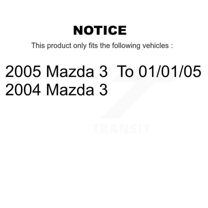 Wheel Bearing And Tie Rod End Front Kit For Mazda 3