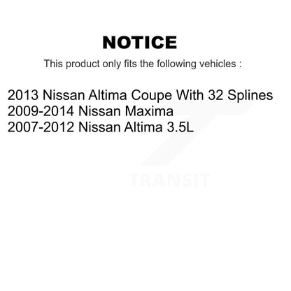 Wheel Bearing And Tie Rod End Front Kit For Nissan Altima Maxima