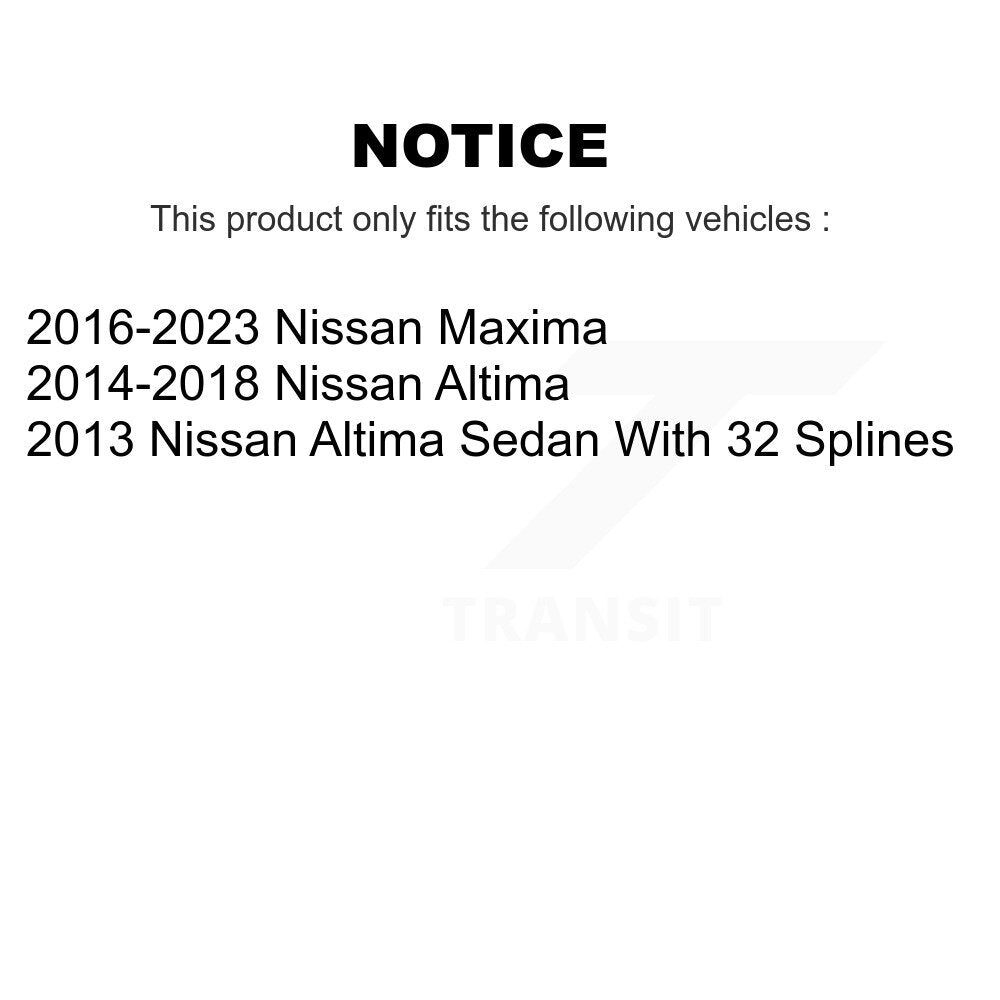 Wheel Bearing And Tie Rod End Front Kit For Nissan Altima Maxima