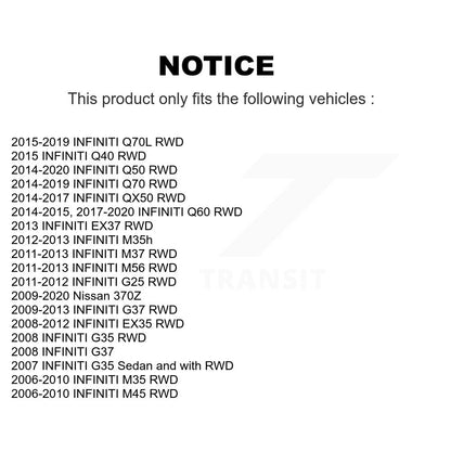 Wheel Bearing & Tie Rod End Front Kit For INFINITI Q50 G37 QX50 EX35 Nissan 370Z