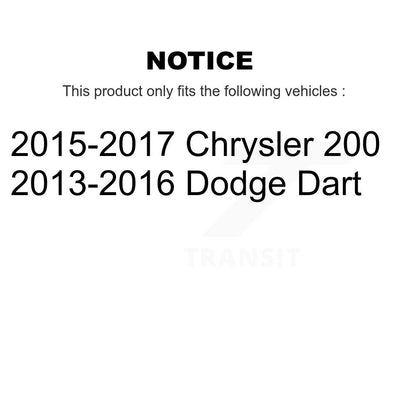 Wheel Bearing And Tie Rod End Front Kit For Chrysler 200 Dodge Dart