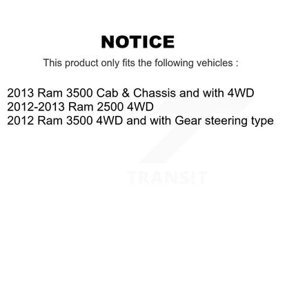 Wheel Bearing And Tie Rod End Front Kit For Ram 3500 2500
