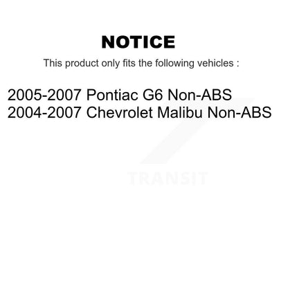 Hub Bearing Assembly And Link Front Kit For Chevrolet Malibu Pontiac G6 Non-ABS