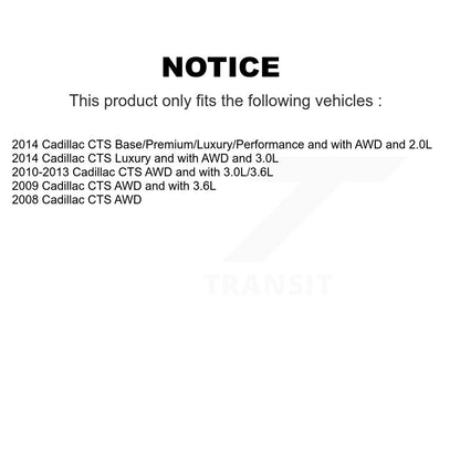 Hub Bearing Assembly And Link Front Kit For Cadillac CTS