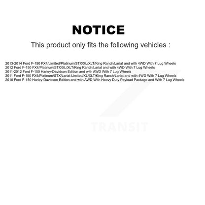 Hub Bearing Assembly And Link Front Kit For Ford F-150