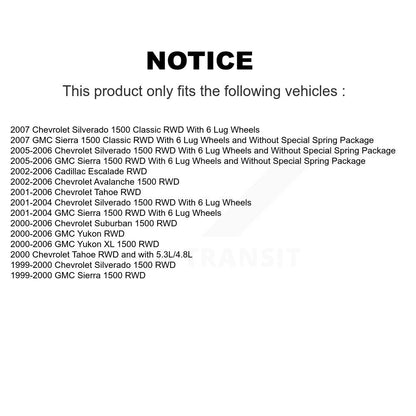 Hub Bearing Assembly & Link Front Kit For Chevrolet GMC Silverado 1500 Sierra XL