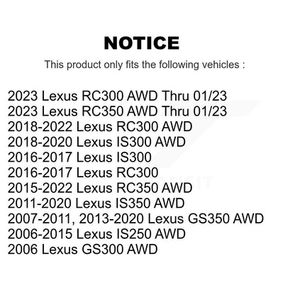 Hub Bearing Assembly And Link Front Kit For Lexus IS250 IS300 IS350 GS350 RC350