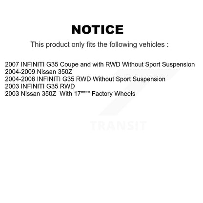 Hub Bearing Assembly And Link Front Kit For INFINITI G35 Nissan 350Z