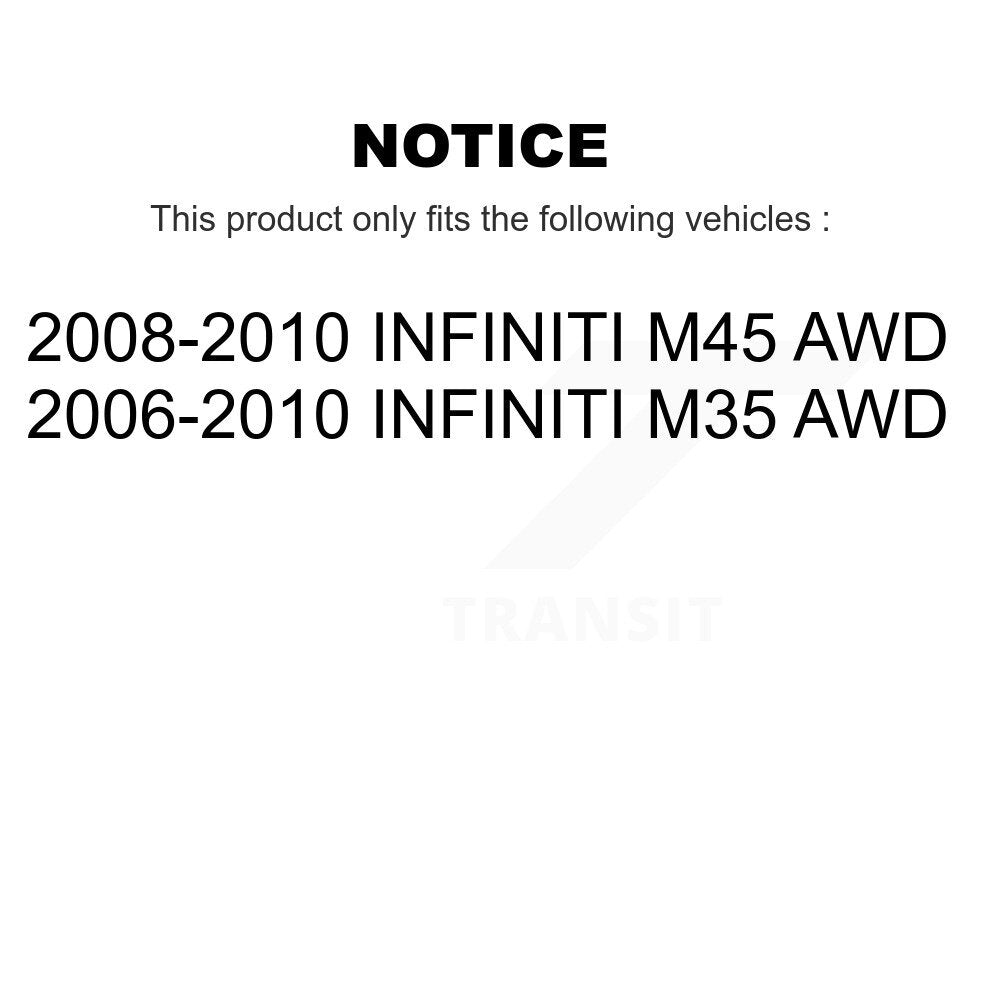 Hub Bearing Assembly And Link Front Kit For INFINITI M35 M45 AWD