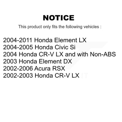 Wheel Bearing And Link Front Kit For Honda Civic CR-V Element Acura RSX