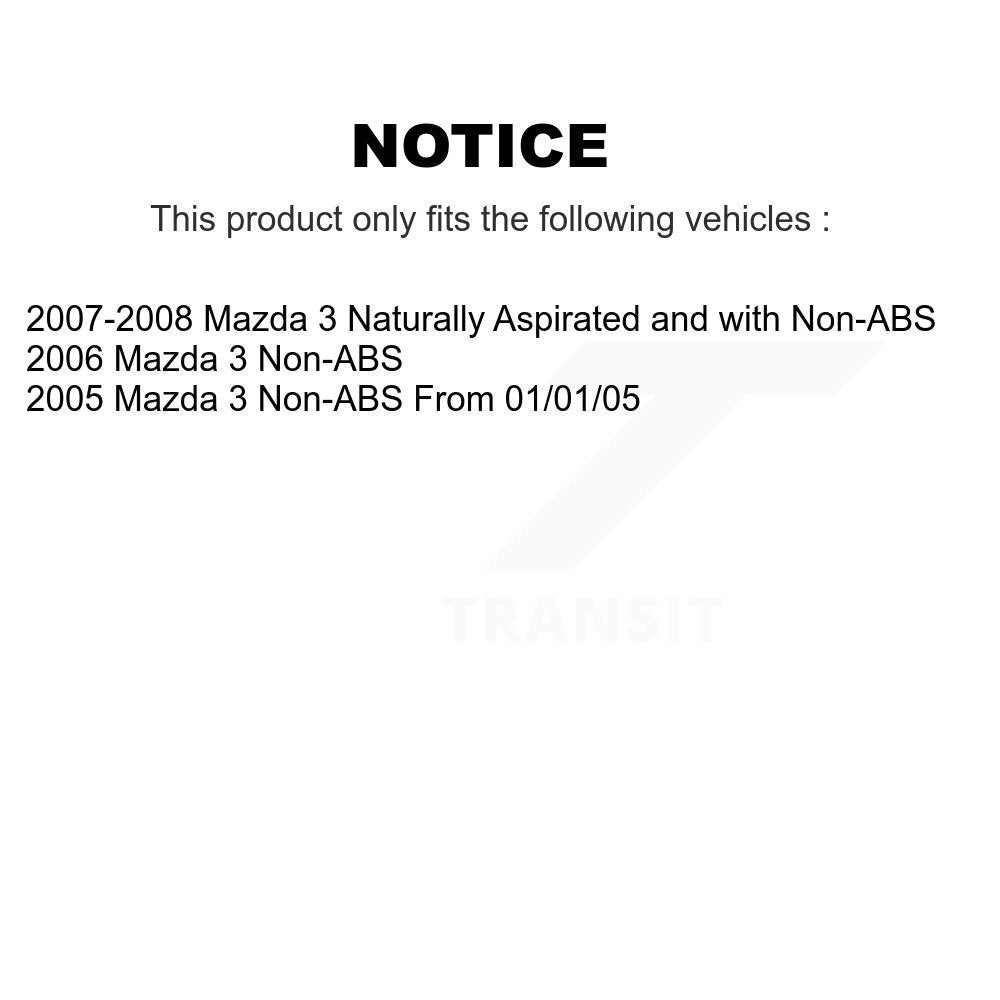 Wheel Bearing And Suspension Link Front Kit For Mazda 3