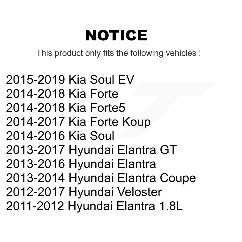 Wheel Bearing & Link Front Kit For Hyundai Elantra Kia Forte GT Soul Veloster EV