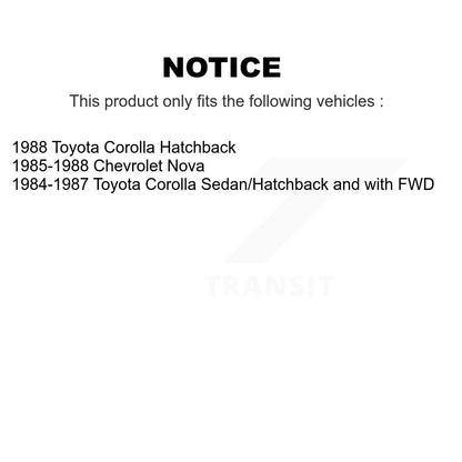 Wheel Bearing And Suspension Link Front Kit For Toyota Corolla Chevrolet Nova