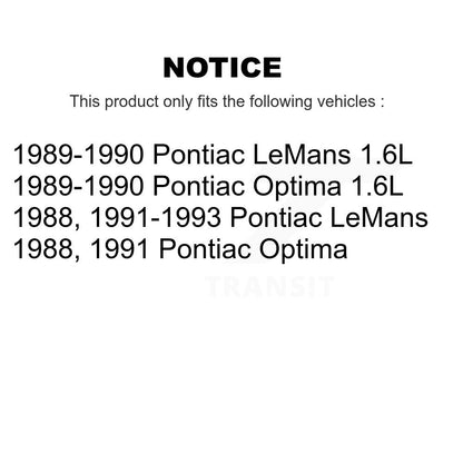 Wheel Bearing And Suspension Link Front Kit For Pontiac LeMans Optima