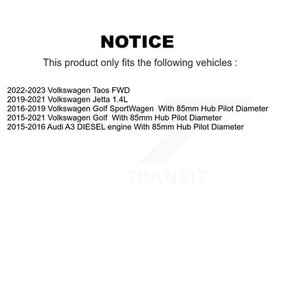 Wheel Bearing Tie Rod End Front Kit For Volkswagen Golf Jetta Taos SportWagen A3