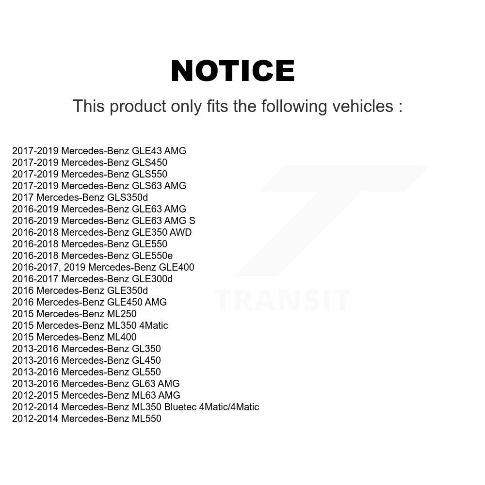 Hub Bearing Assembly Link Front Kit For Mercedes-Benz ML350 GLE350 GL350 GLE43 S